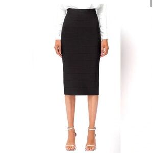 Bcbgmaxazria Leger Bandage Skirt In Black Size Medium